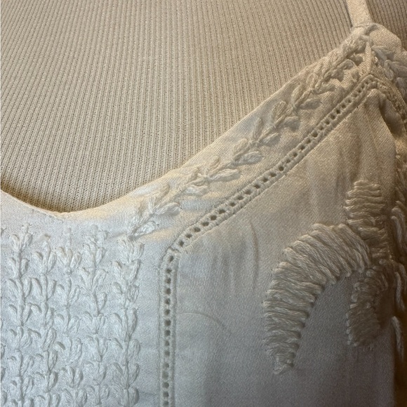 Society Amuse White Sundress with Embroidered Detail, Size XS, MSRP $68 - Picture 6 of 8